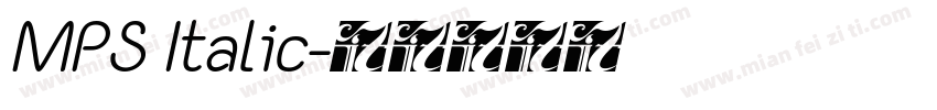 MPS Italic字体转换